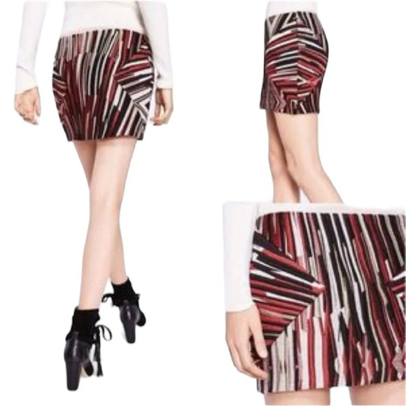 Ba&sh Clinton Embroidered Wool Blend Mini Skirt Casual Women’s Small - Picture 1 of 11